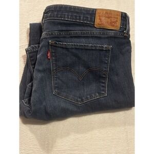 Levi's 711 Jeans Skinny Women's Size 33 Dark Wash Denim Blue Stretch